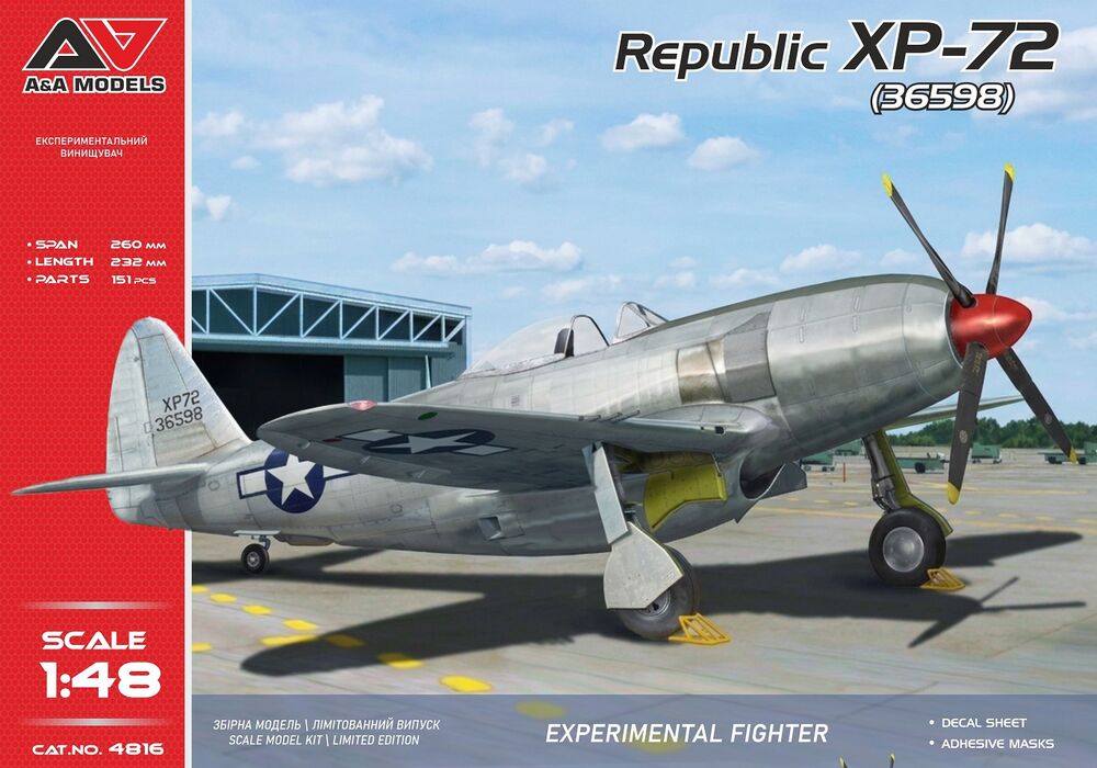 XP-72 experim.fighter (four-bladed prop.)
