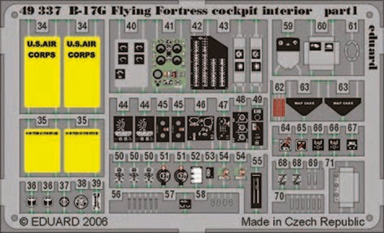 B-17G Flying Fortress cockpit interior für Revell/Monogram Bausatz