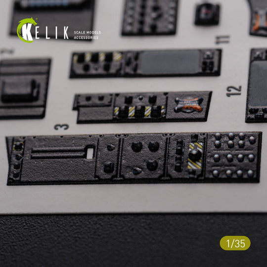 AH-64D Apache interior 3D decals for Meng kit
