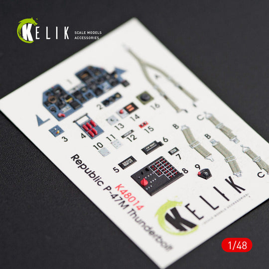 P-47M Thunderbolt interior 3D decals for Tamiya kit