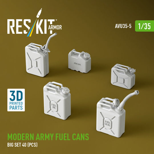Modern army fuel cans, big set (3D Printed)