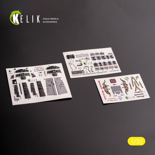 F-104 A/C - interior 3D decals for Italeri kit