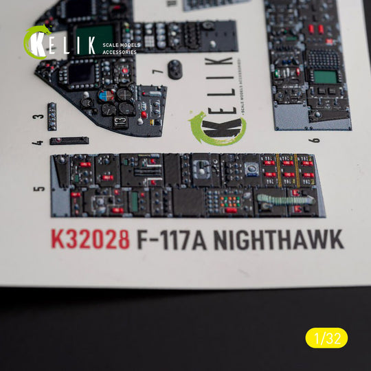 F-117A - Type 2 interior 3D decals for Trumpeter kit