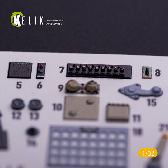 BF-109 E - Interior 3D Decal with 3D printed parts for Trumpeter kit