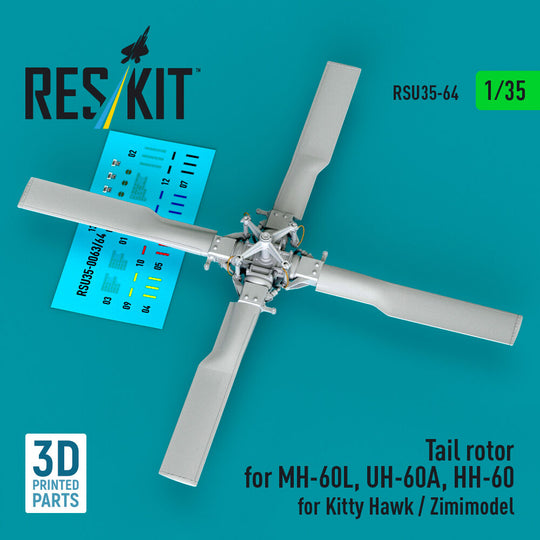 Tail rotor for SH-60B, SH-60F, HH-60H, MH-60R, MH-60S for Kitty Hawk/Zimimodel (3D Printed)