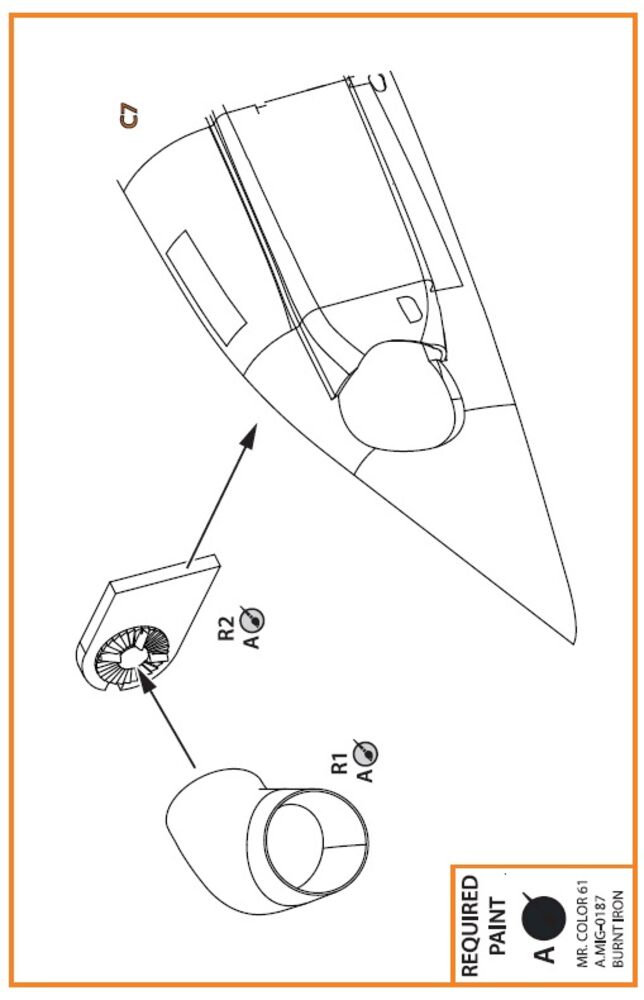 UH-2 A/B SEASPRITE resin exhaust for CP kit CP72002