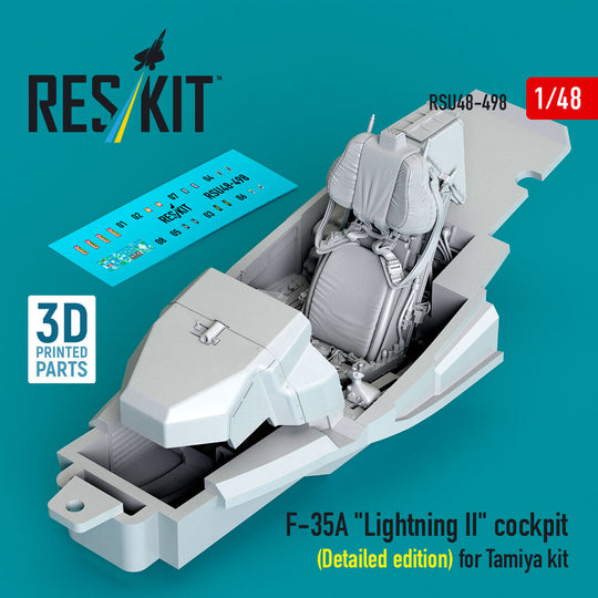F-35A Lightning II cockpit (Detailed edition) for Tamiya kit (3D Printed)
