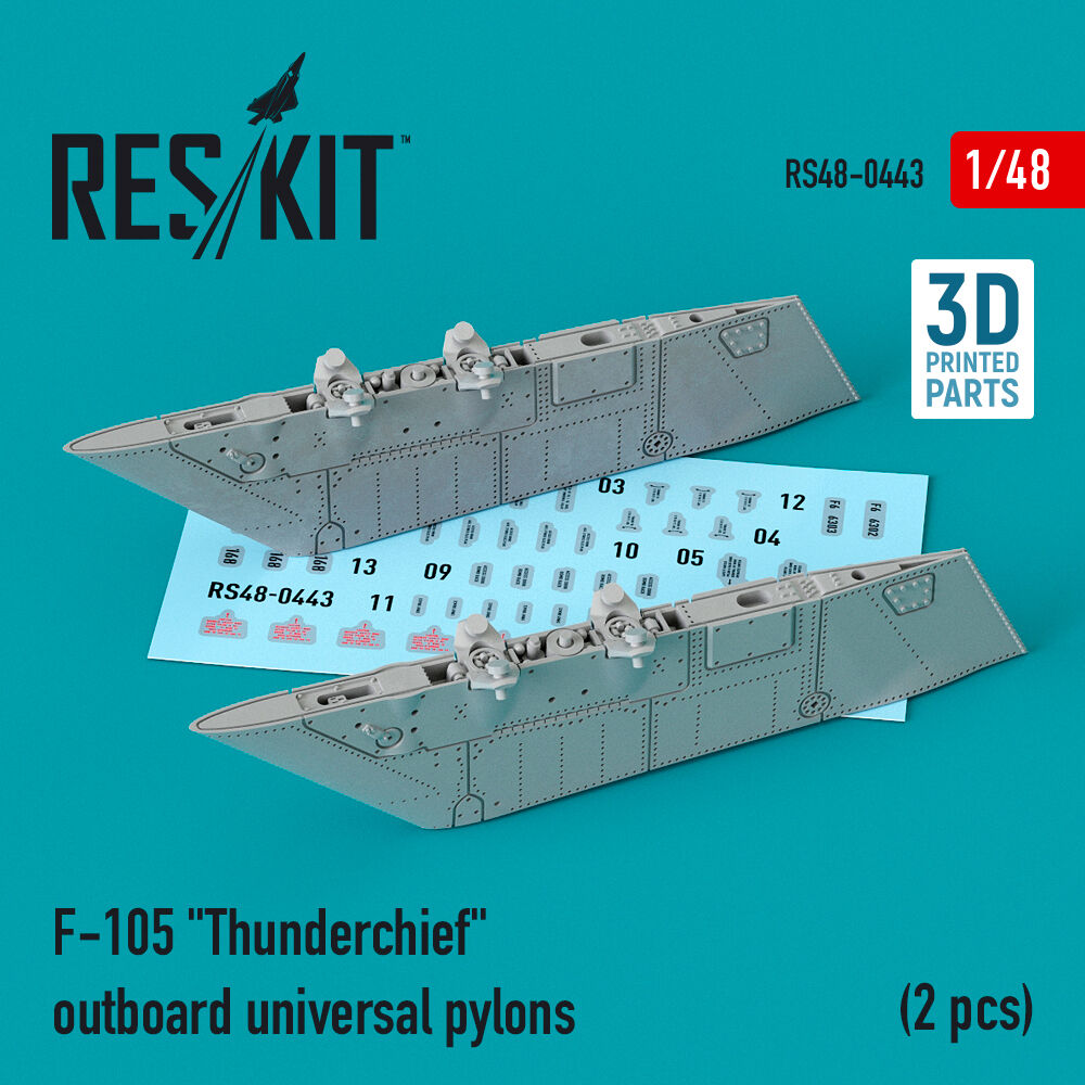 F-105 Thunderchief outboard universal pylons (2 pcs) (3D Printed)