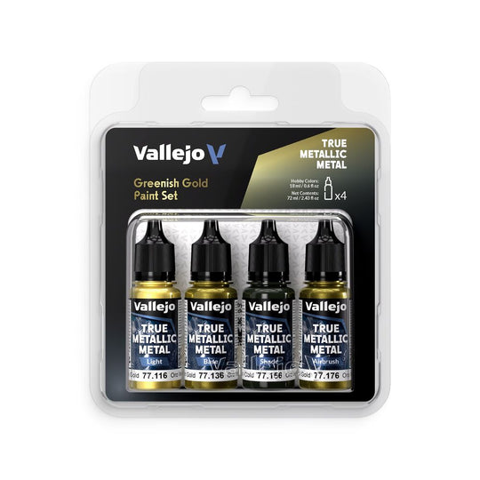 True Metallic Metal: Greenish Gold Paint Set (4)