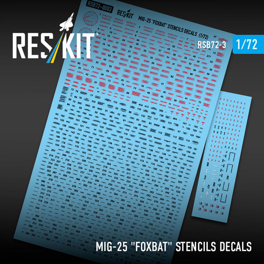 MiG-25 Foxbat Stencils Decals
