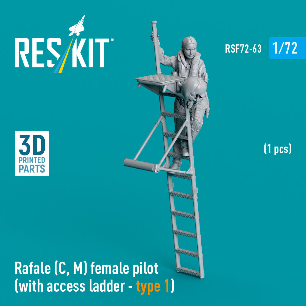 Rafale (C, M) female pilot (with access ladder - type 1) (1 pcs) (3D Printed)