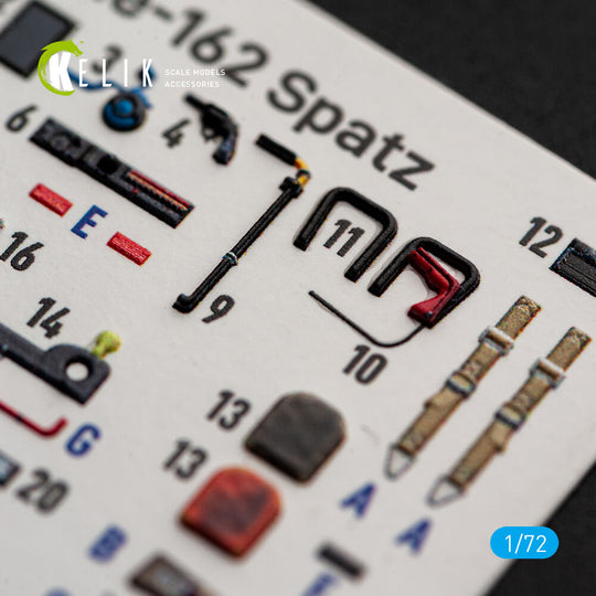 He-162 Spatz - interior 3D decals for Special Hobby