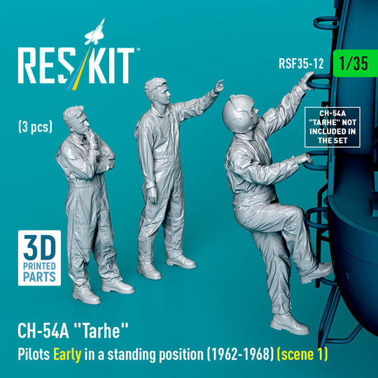 CH-54A Tarhe pilots Early in a standing position (1962-1968) (scene 1) (3 pcs) (3D Printed)