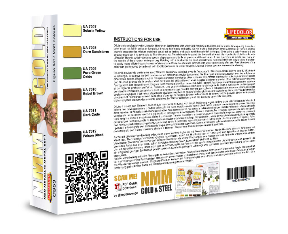 NMM – Non Metallic Metal – Set 1 GOLD 6 x 22 ml