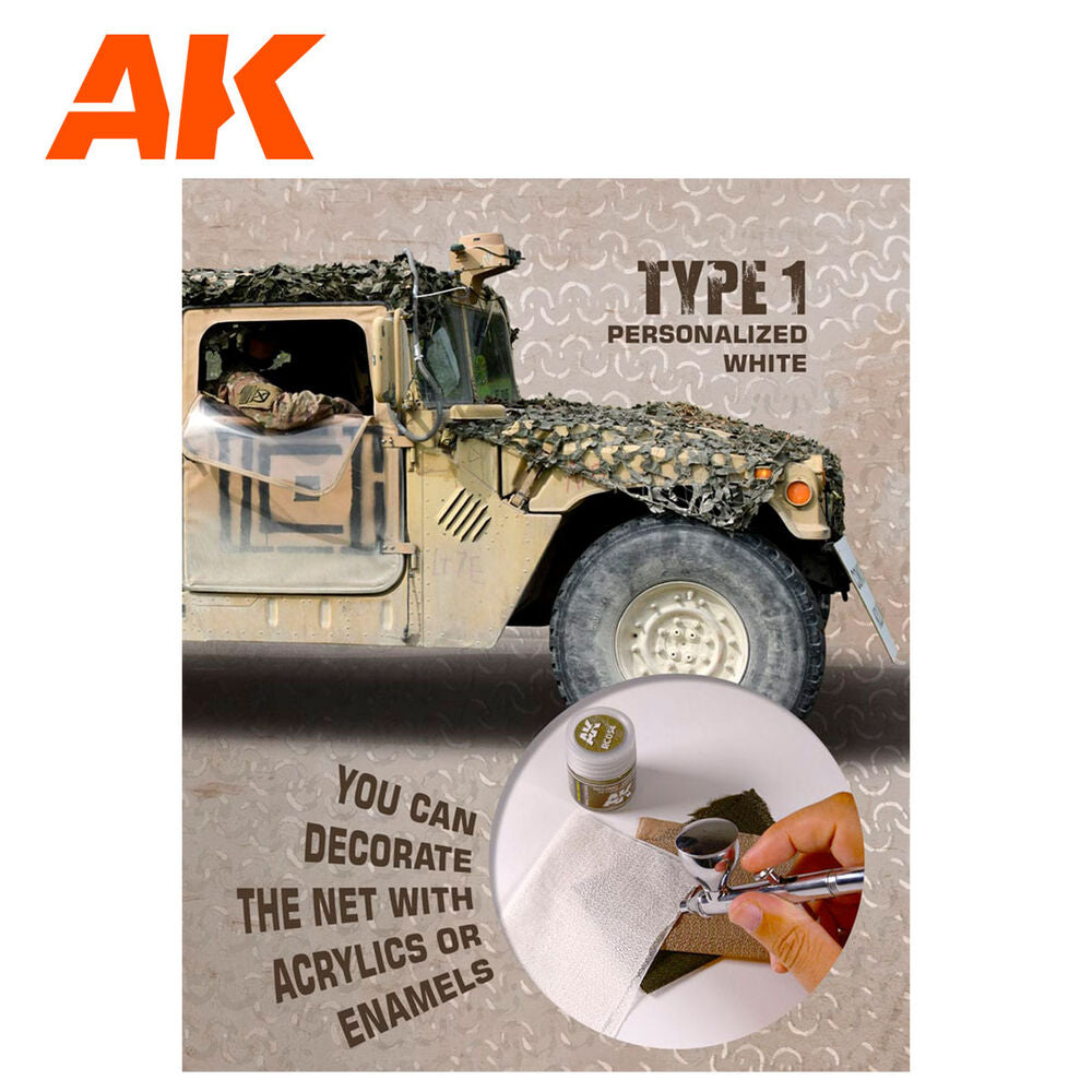 REGULAR CAMOUFLAGE NET Type 1 PERSONALIZED WHITE