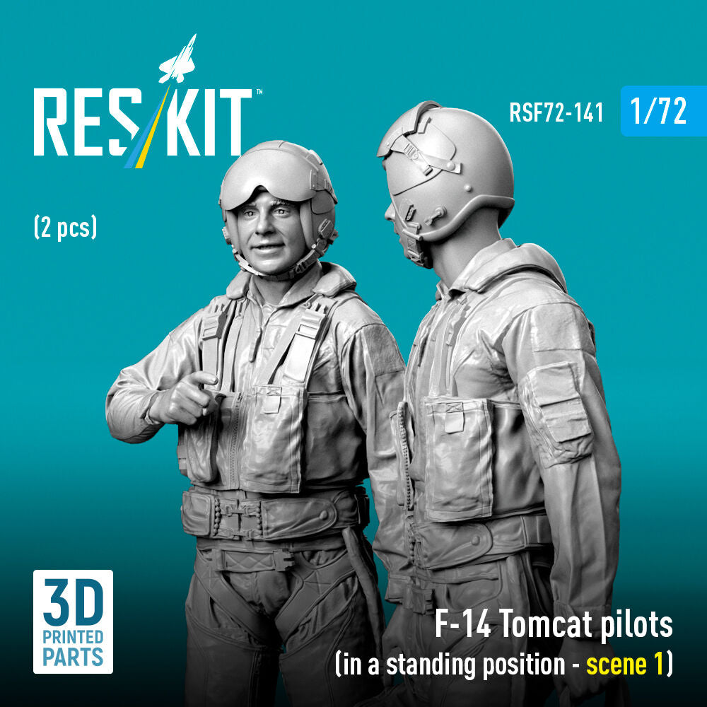 F-14 Tomcat pilots (in a standing position - scene 1) (2 pcs) (3D Printed)