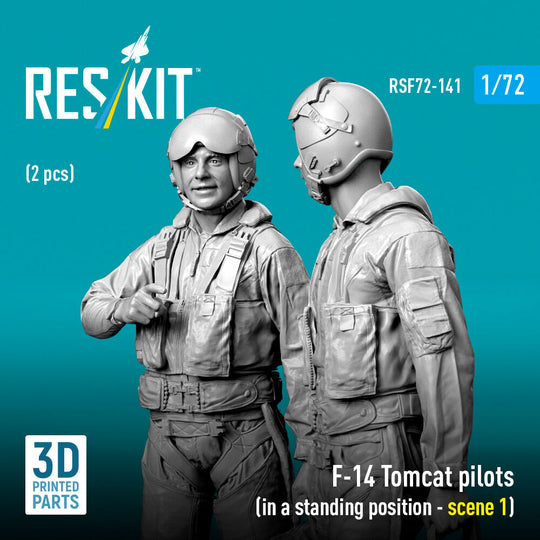 F-14 Tomcat pilots (in a standing position - scene 1) (2 pcs) (3D Printed)