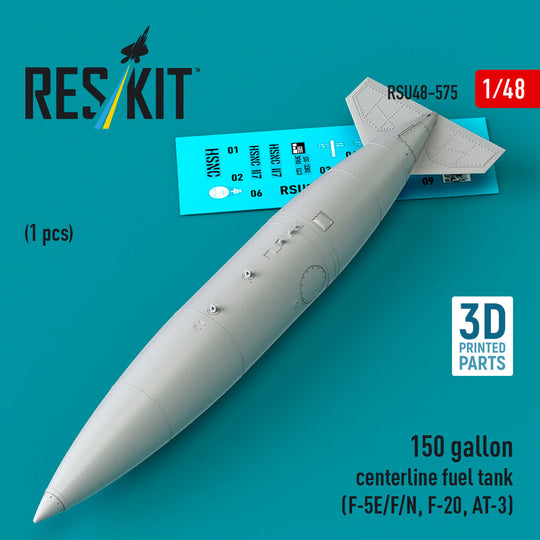 150 gallon centerline fuel tank (F-5E/F/N, F-20, AT-3) (1 pcs) (3D Printed)