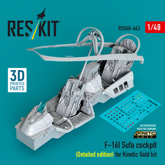 F-16I Sufa cockpit (Detailed edition) (3D Printed) for Kinetic