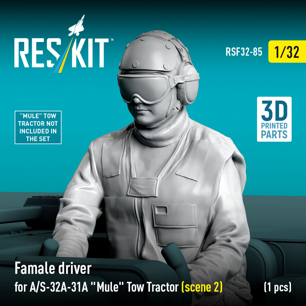 Female driver for A/S-32A-31A Mule Tow Tractor (scene 2) (1 pcs) (3D Printed)