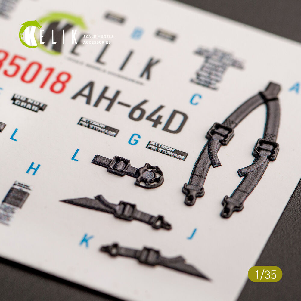 AH-64D Apache interior 3D decals for Takom kit