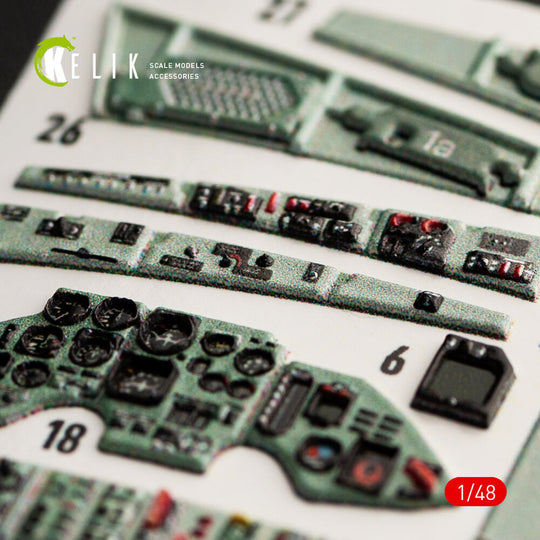 SU-27UB Flanker interior 3D decals for GWH kit