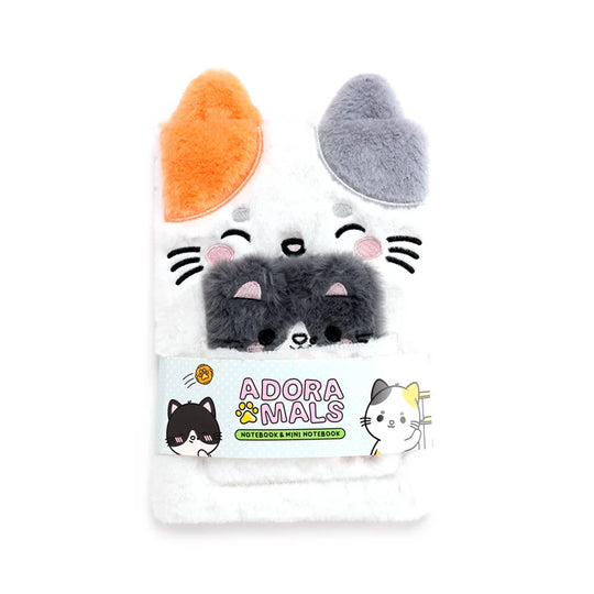 KAWAII - Lola the Cat - Premium Fluffy Notebook + 1 Mini
