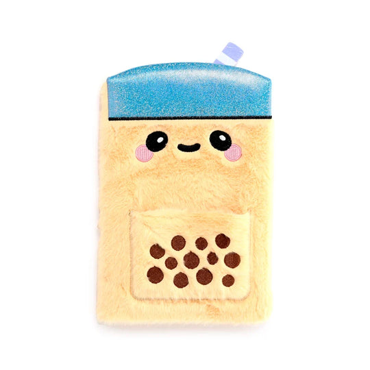 KAWAII - Boba the Bubble Tea - Premium Fluffy Notebook + 1 Mini