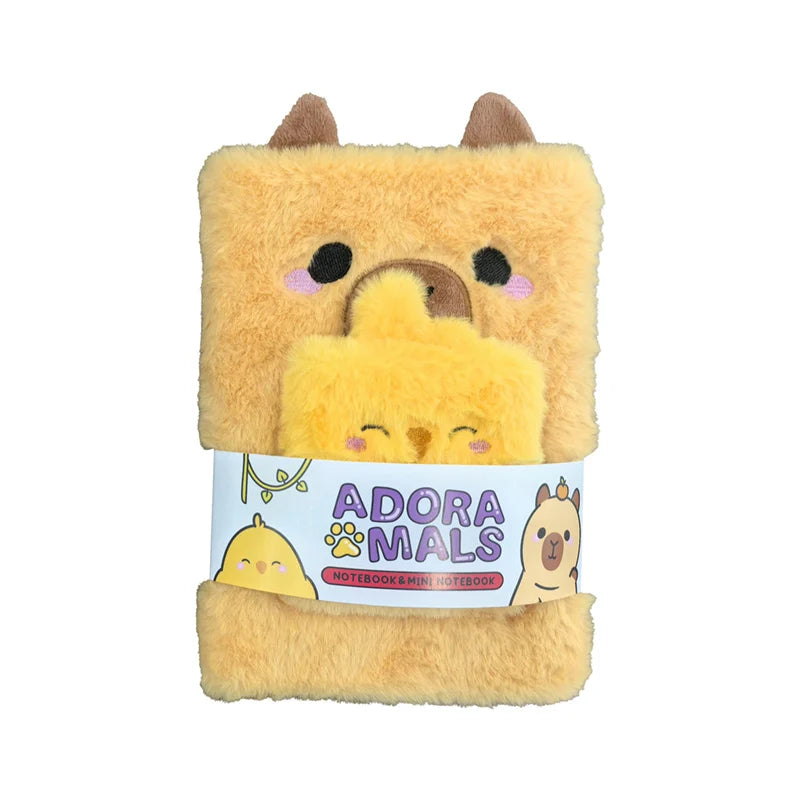 CAPYBARA - Duke - Premium Fluffy Notebook + 1 Mini