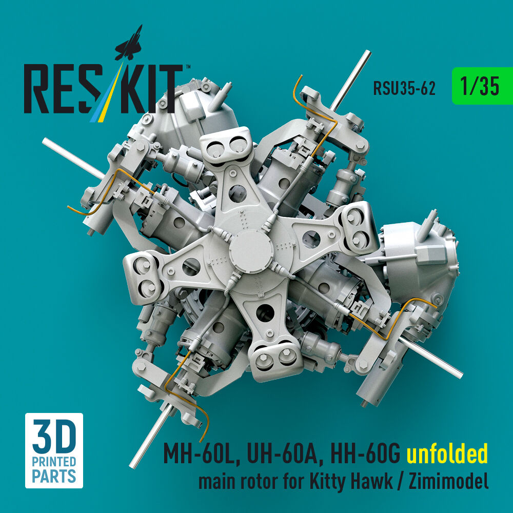 MH-60L, UH-60A, HH-60G unfolded main rotor for Kitty Hawk / Zimimodel (3D Printed)