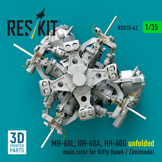 MH-60L, UH-60A, HH-60G unfolded main rotor for Kitty Hawk / Zimimodel (3D Printed)