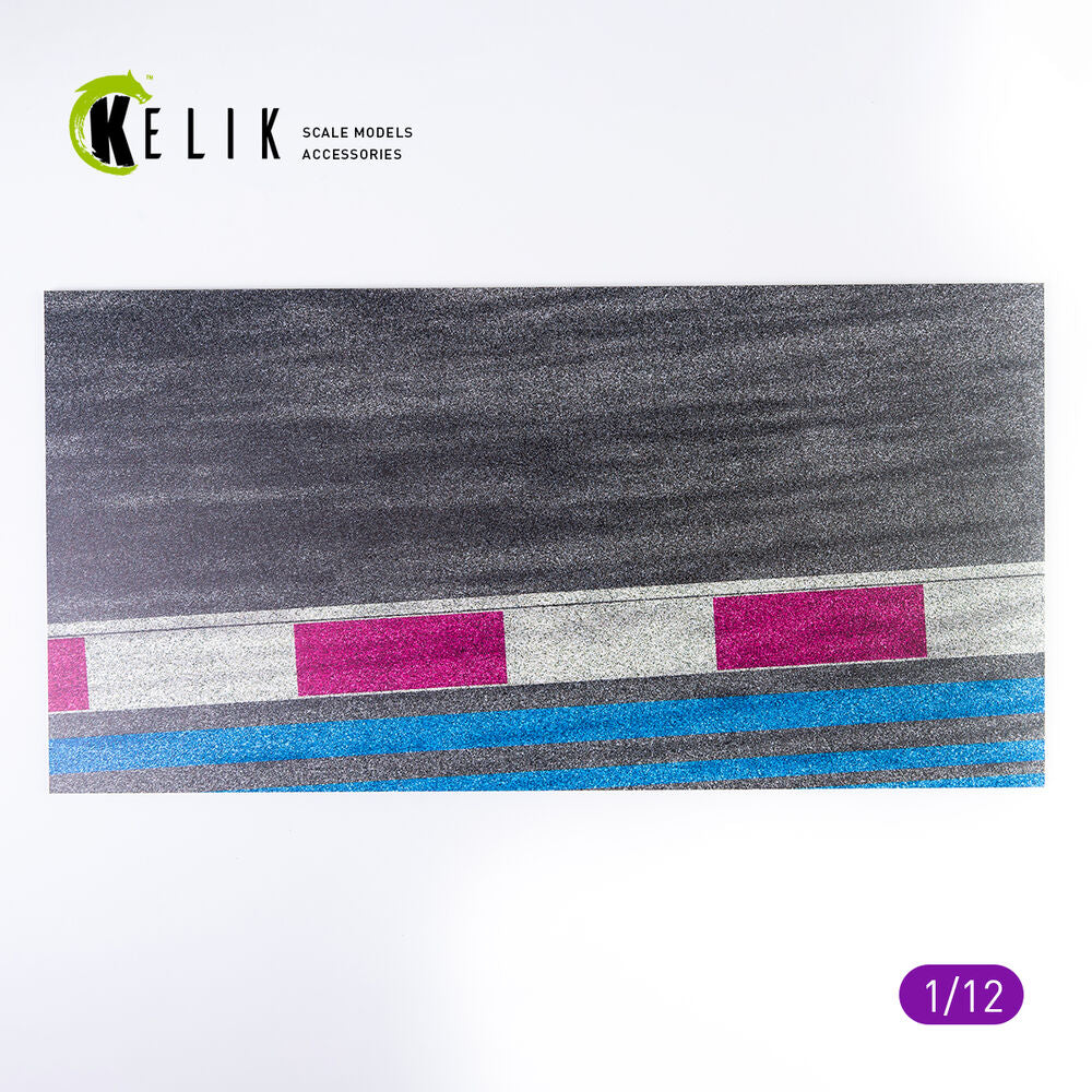 Asphalt road Moto race track type 3 Base - Acrylic 3 mm (180 x 357 mm)