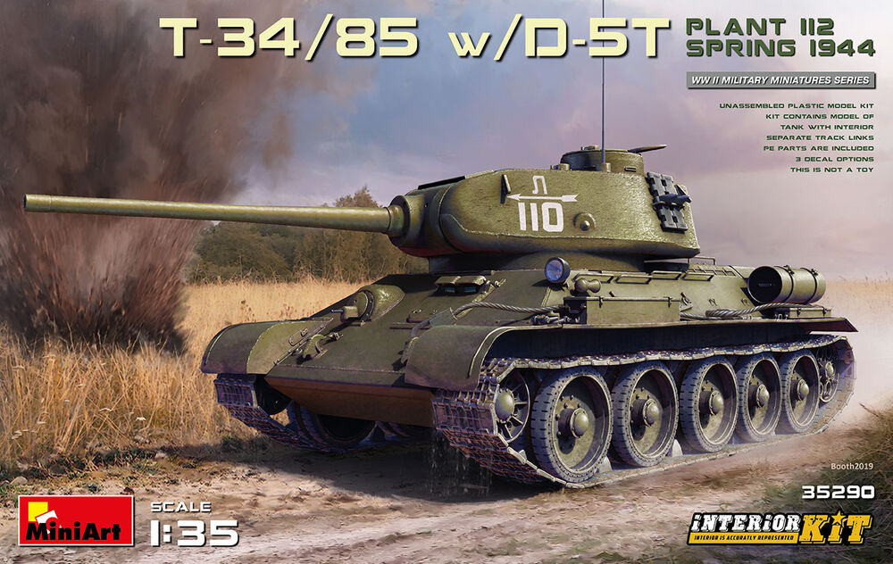 T-34/85 W/D-5T. Plant 112. Spring 1944. Interior Kit