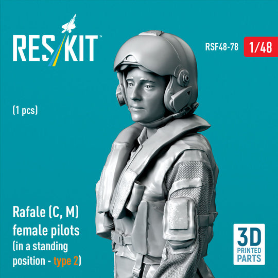 Rafale (C, M) female pilot (in a standing position - type 2) (1 pcs) (3D Printed)