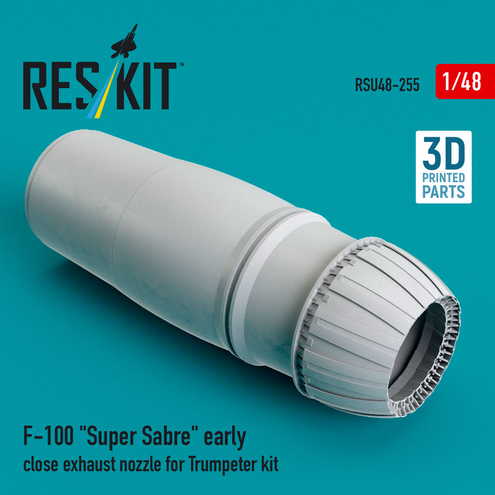 F-100 Super Sabre early close exhaust nozzle for Trumpeter kit (3D Printed)