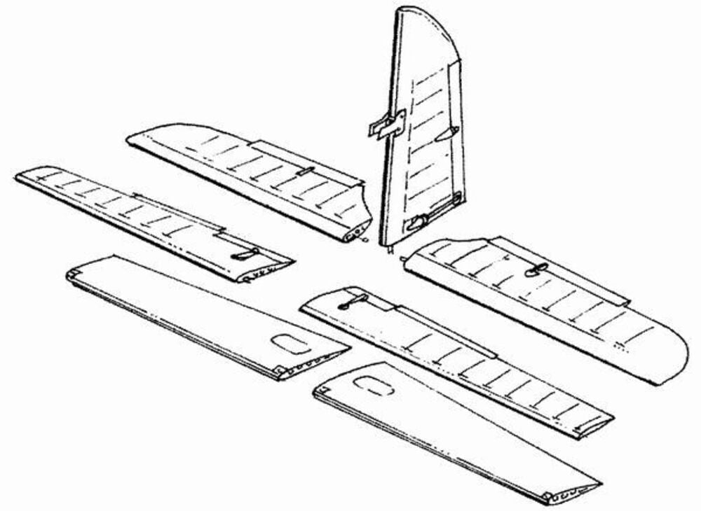 Me-410B Steuerflächen