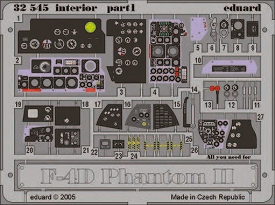 F-4D Phantom II interior für Tamiya Bausatz