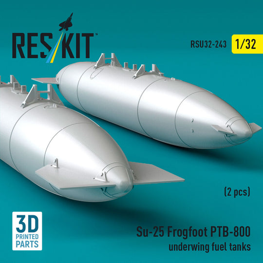 Su-25 Frogfoot PTB-800 underwing fuel tanks (2 pcs) (3D Printed)