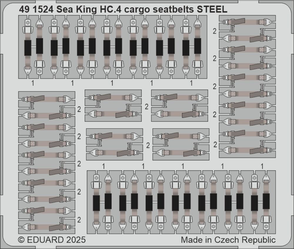 Sea King HC.4 cargo seatbelts STEEL  AIRFIX