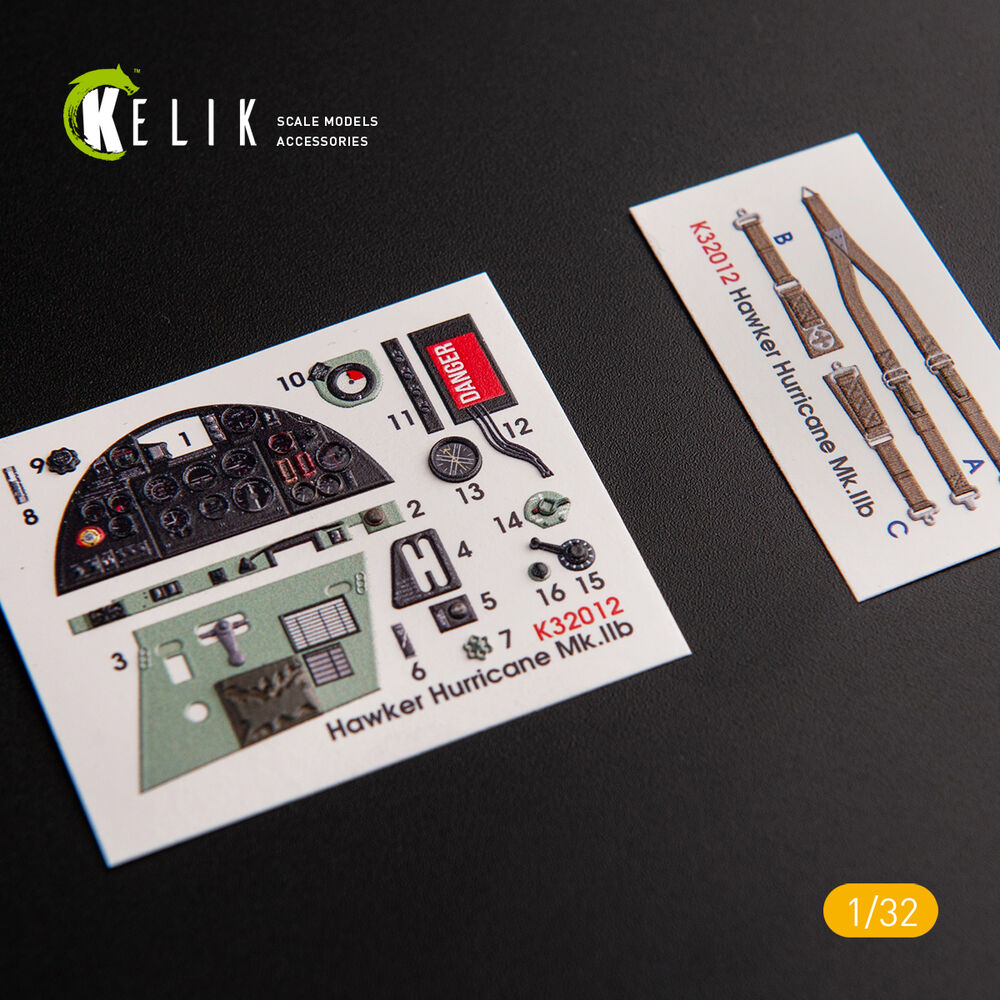 Hawker Hurricane Mk.IIB - Interior 3D Decal for Revell kit