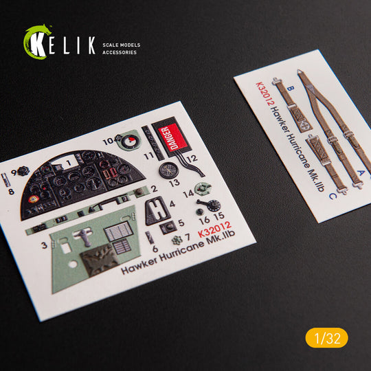 Hawker Hurricane Mk.IIB - Interior 3D Decal for Revell kit