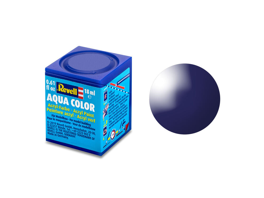 Aqua nachtblau, glänzend