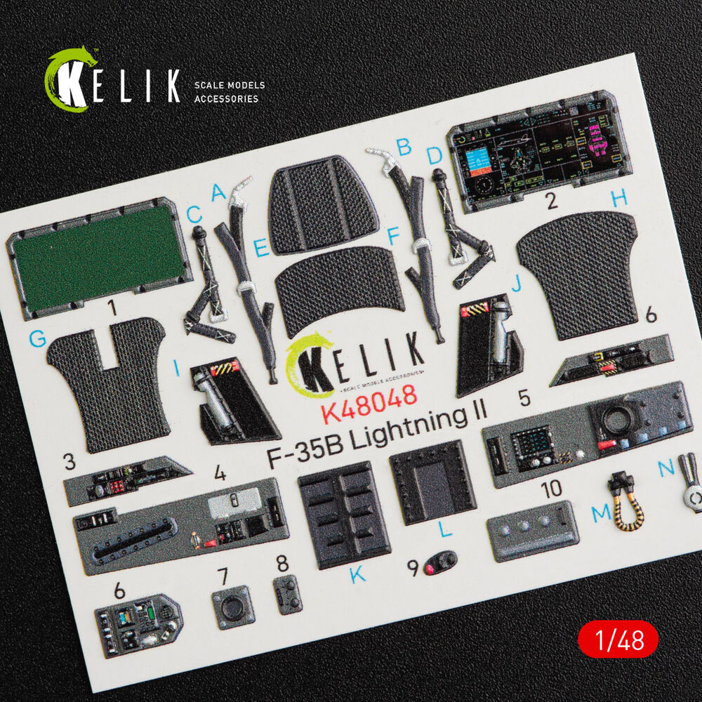 F-35B Lightning II interior 3D decals for Kitty Hawk / Zimimodel kit