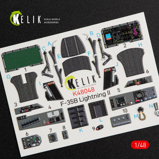 F-35B Lightning II interior 3D decals for Kitty Hawk / Zimimodel kit