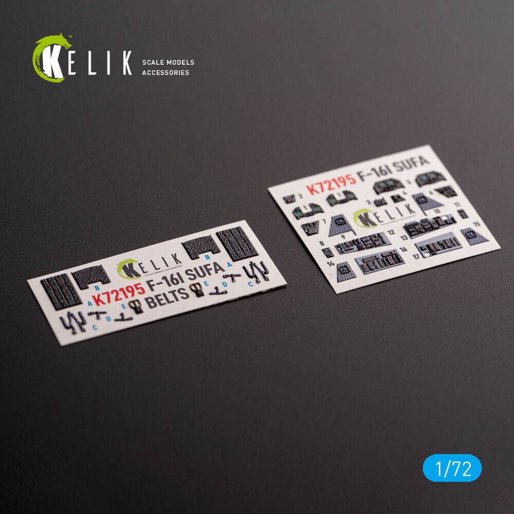 F-16I - interior 3D decals for Hasegawa kit