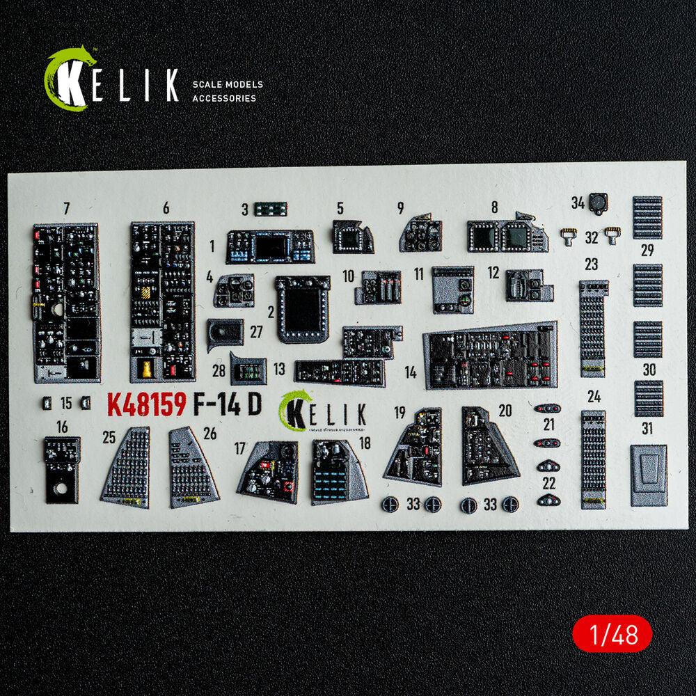 F-14D - interior 3D decals for GWH kit