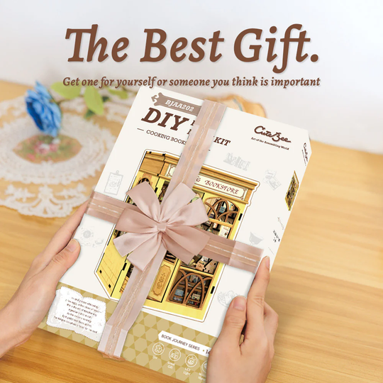 BOOK NOOK KIT - DIY- Cooking Bookstore - 156pc + LED Light