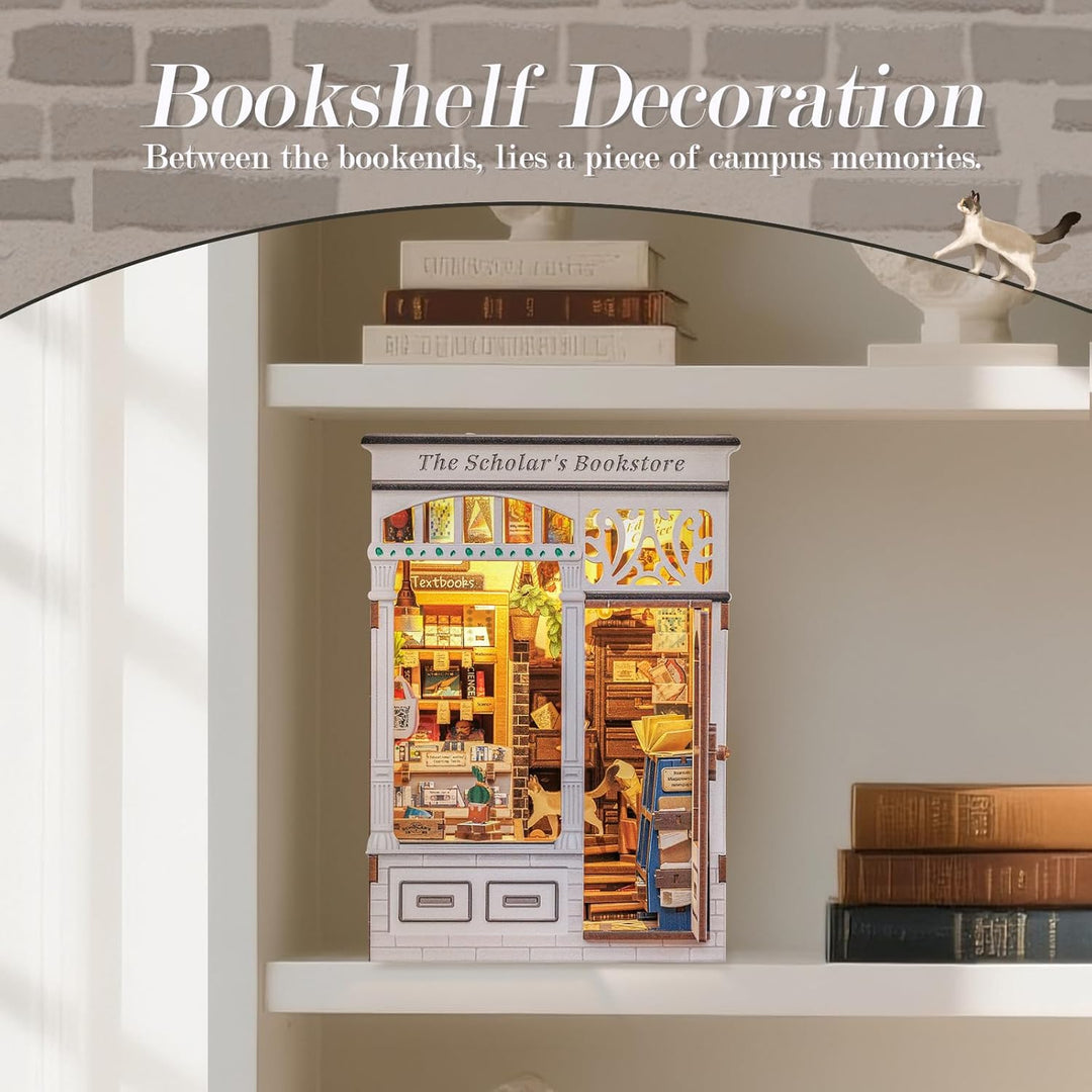 BOOK NOOK KIT - DIY- Scholar's Bookstore - 168pc + LED Light