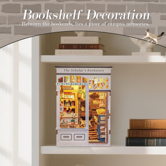 BOOK NOOK KIT - DIY- Scholar's Bookstore - 168pc + LED Light