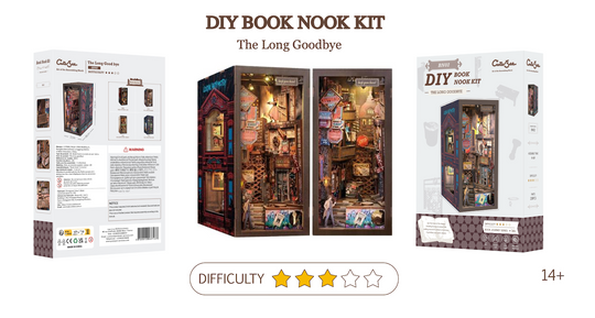 BOOK NOOK KIT - DIY - The Long Goodbye - 238pc + LED Light